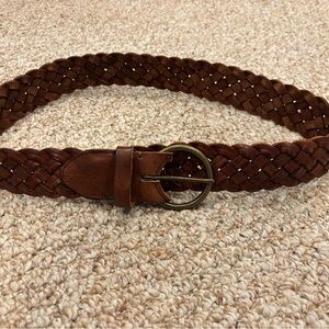 Abercrombie & Fitch Brown Braided Leather Belt